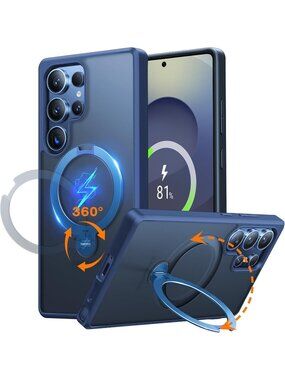 TORRAS Ostand Spin Case for Samsung Galaxy S25 Ultra - 360° Rotating MagSafe Sta